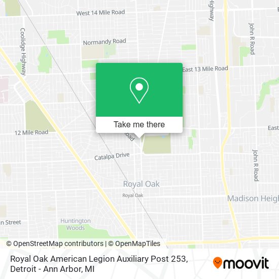 Royal Oak American Legion Auxiliary Post 253 map