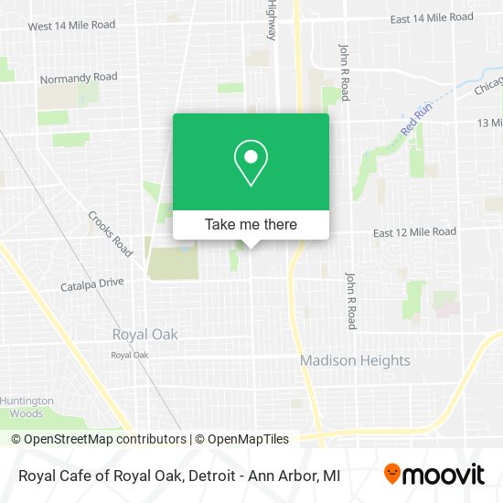Royal Cafe of Royal Oak map