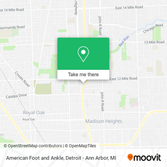 Mapa de American Foot and Ankle
