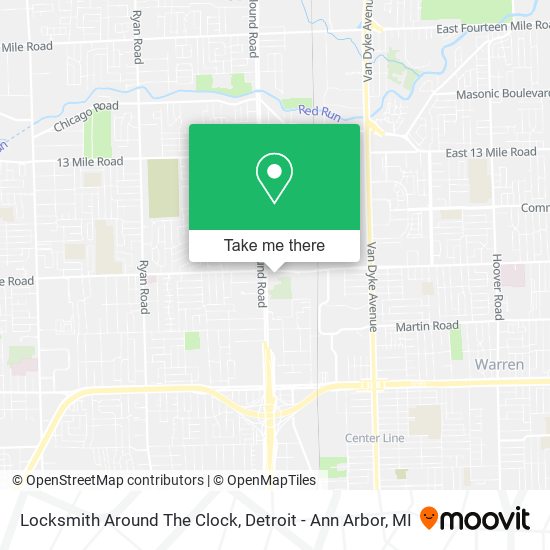 Locksmith Around The Clock map