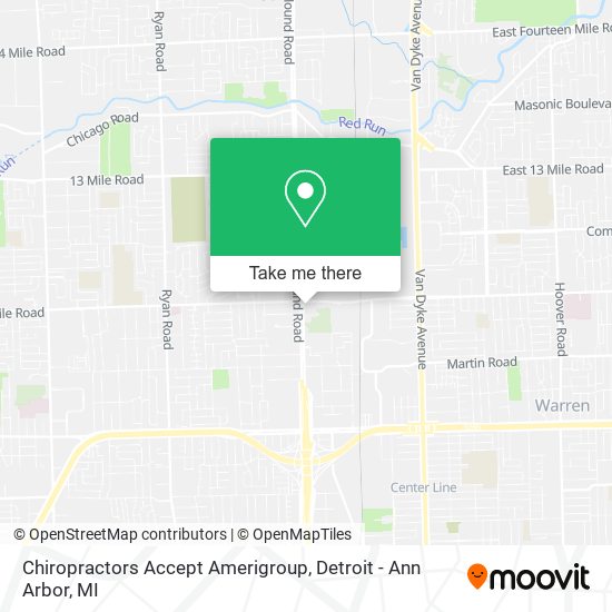 Chiropractors Accept Amerigroup map