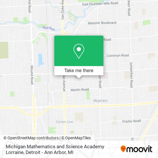 Mapa de Michigan Mathematics and Science Academy Lorraine