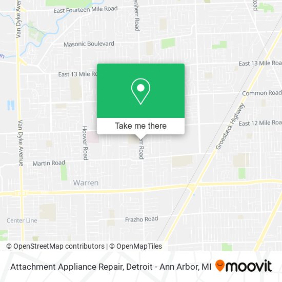 Mapa de Attachment Appliance Repair