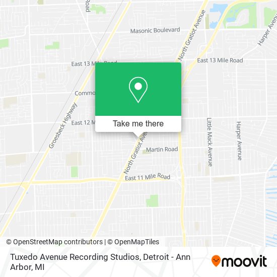 Tuxedo Avenue Recording Studios map