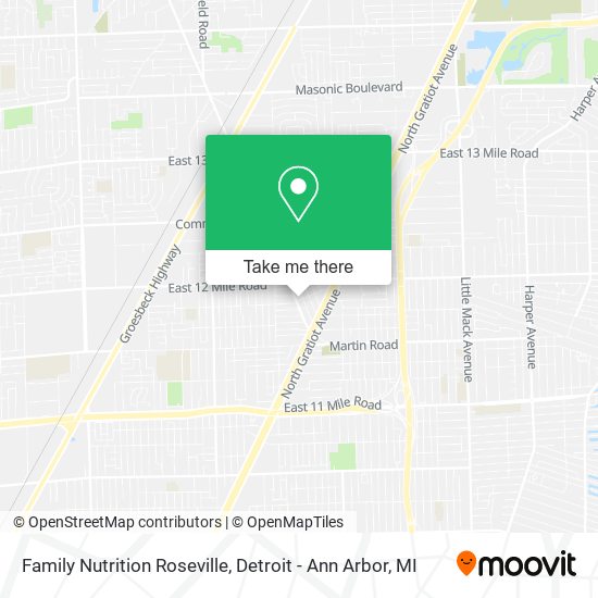 Family Nutrition Roseville map