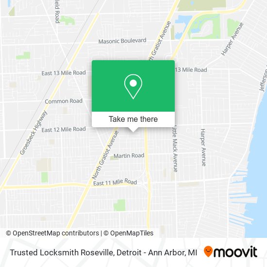 Mapa de Trusted Locksmith Roseville