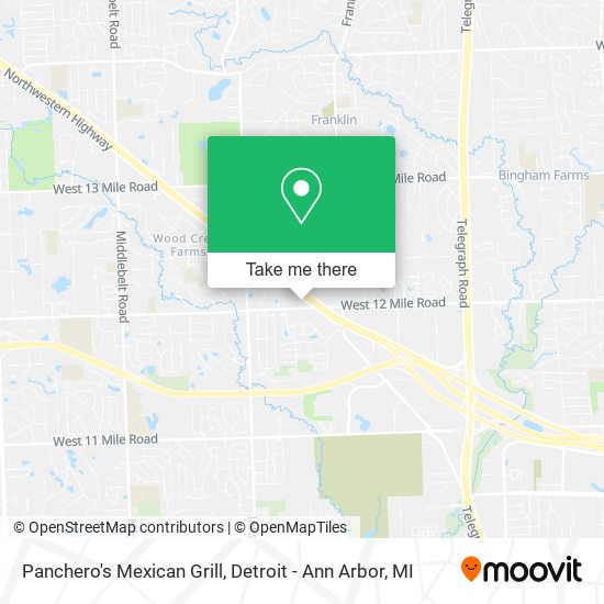 Mapa de Panchero's Mexican Grill