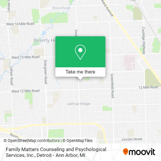 Mapa de Family Matters Counseling and Psychological Services, Inc.