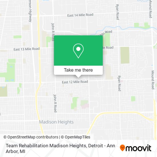 Mapa de Team Rehabilitation Madison Heights