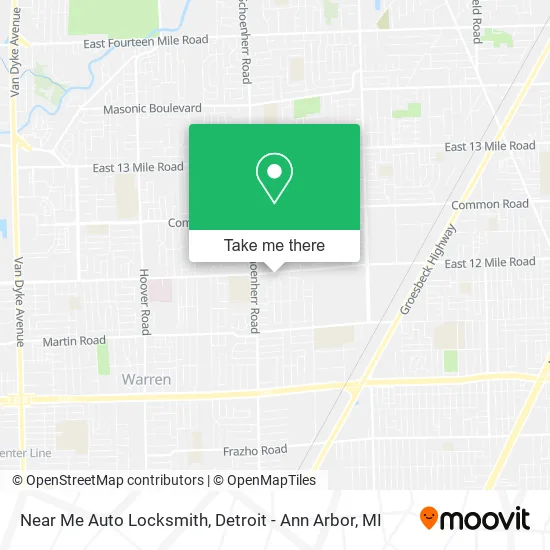 Near Me Auto Locksmith map