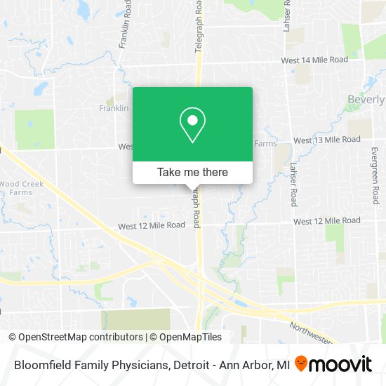 Bloomfield Family Physicians map