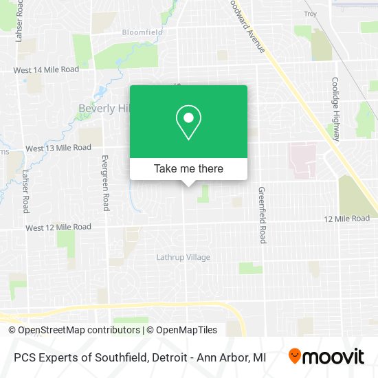 PCS Experts of Southfield map