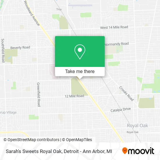 Sarah's Sweets Royal Oak map