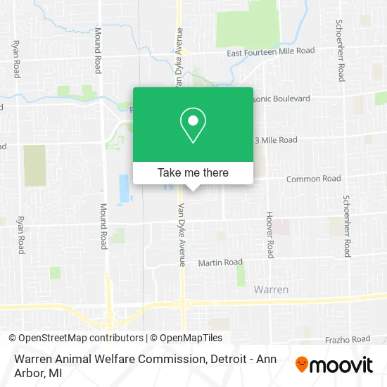 Warren Animal Welfare Commission map
