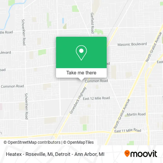 Mapa de Heatex - Roseville, Mi