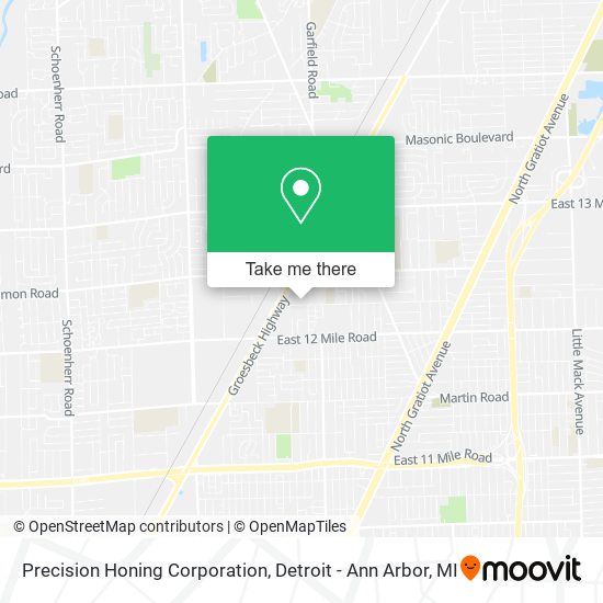 Precision Honing Corporation map