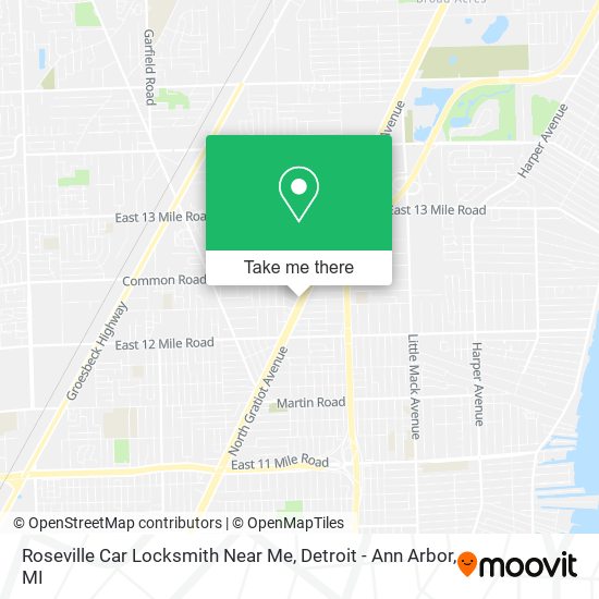 Roseville Car Locksmith Near Me map
