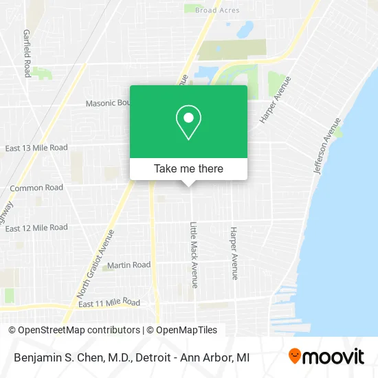 Benjamin S. Chen, M.D. map