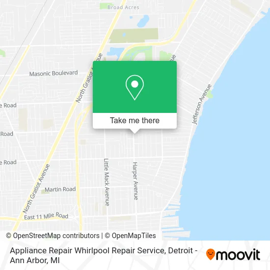 Appliance Repair Whirlpool Repair Service map