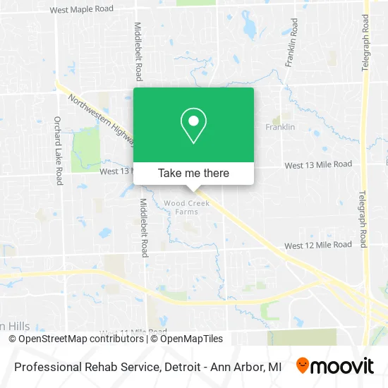 Professional Rehab Service map