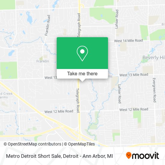 Mapa de Metro Detroit Short Sale