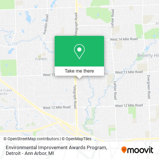 Environmental Improvement Awards Program map