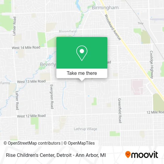 Rise Children's Center map