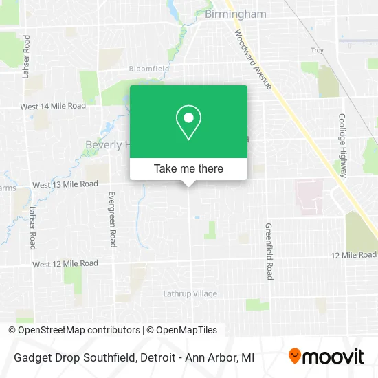 Gadget Drop Southfield map