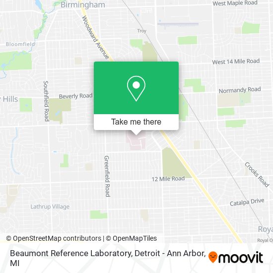 Mapa de Beaumont Reference Laboratory