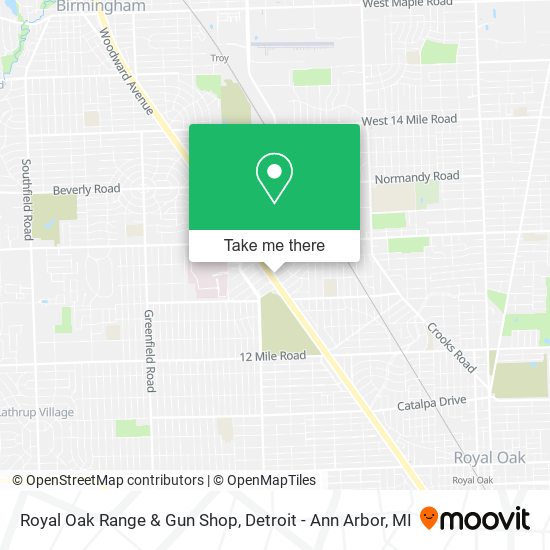 Royal Oak Range & Gun Shop map