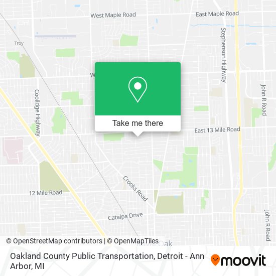 Oakland County Public Transportation map