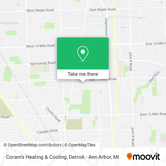 Coram's Heating & Cooling map