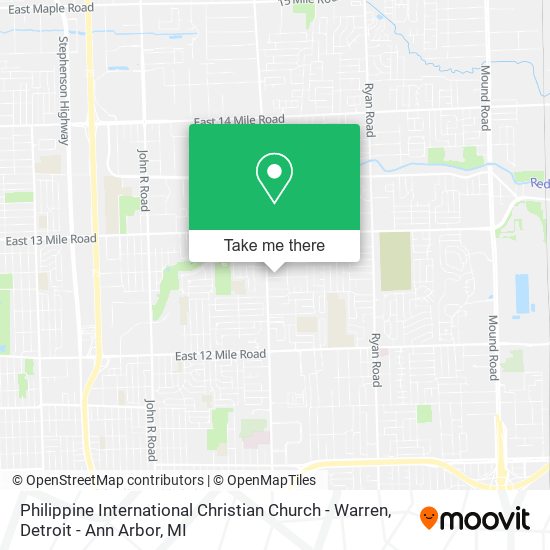 Philippine International Christian Church - Warren map