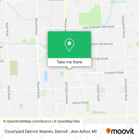 Courtyard Detroit Warren map