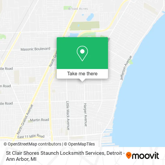 St Clair Shores Staunch Locksmith Services map