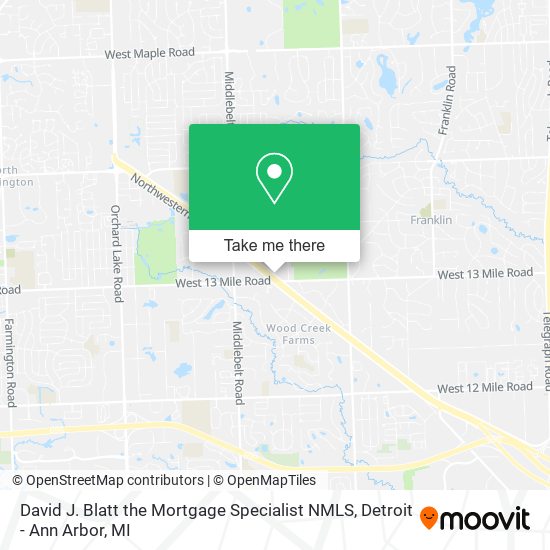 David J. Blatt the Mortgage Specialist NMLS map