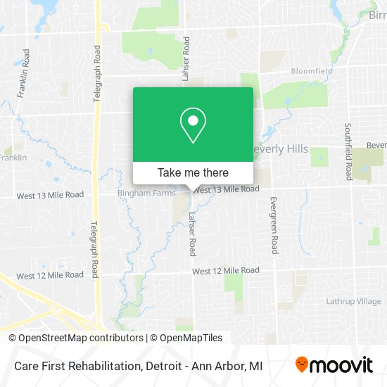 Care First Rehabilitation map