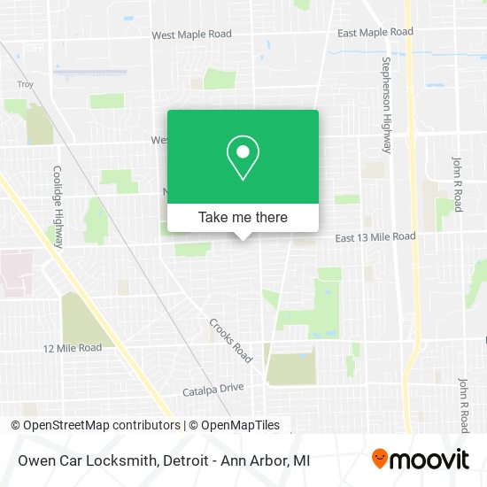 Owen Car Locksmith map