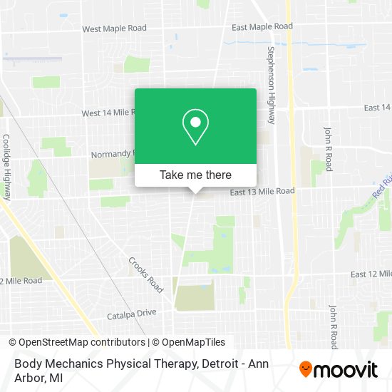 Body Mechanics Physical Therapy map