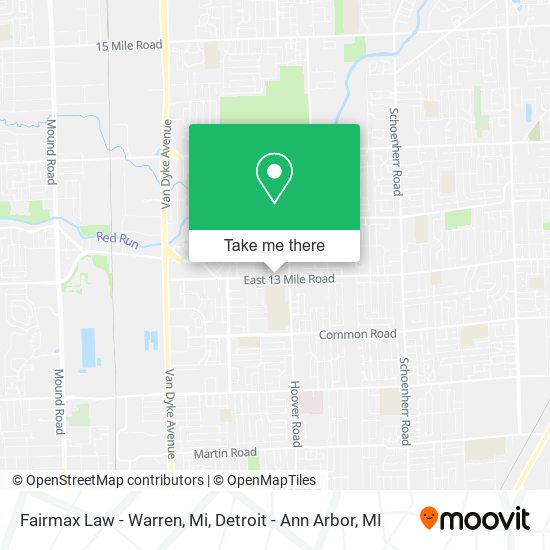 Mapa de Fairmax Law - Warren, Mi