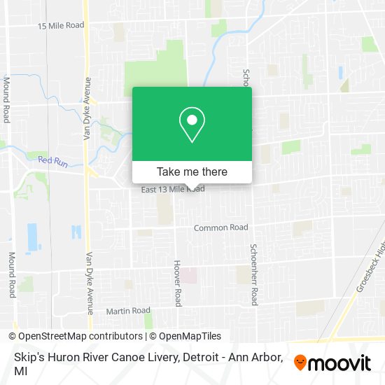 Skip's Huron River Canoe Livery map