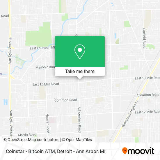 Coinstar - Bitcoin ATM map
