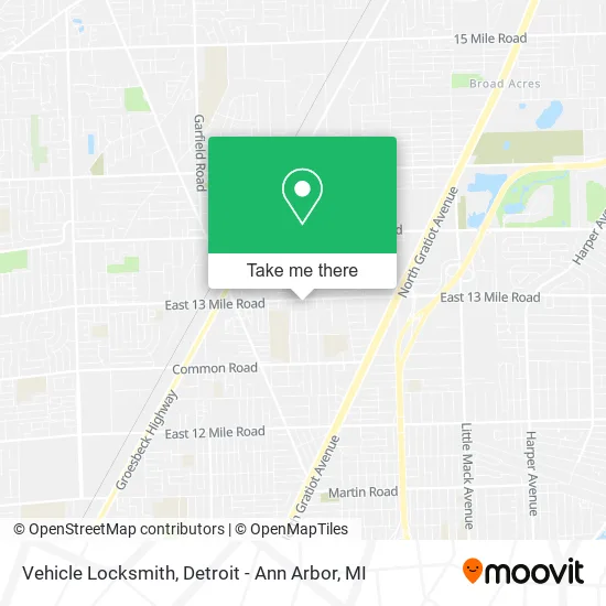 Vehicle Locksmith map