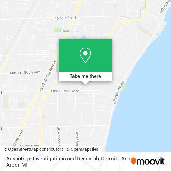 Advantage Investigations and Research map