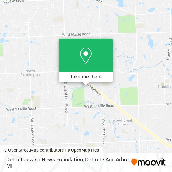 Mapa de Detroit Jewish News Foundation