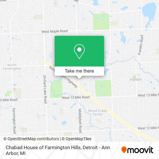 Mapa de Chabad House of Farmington Hills