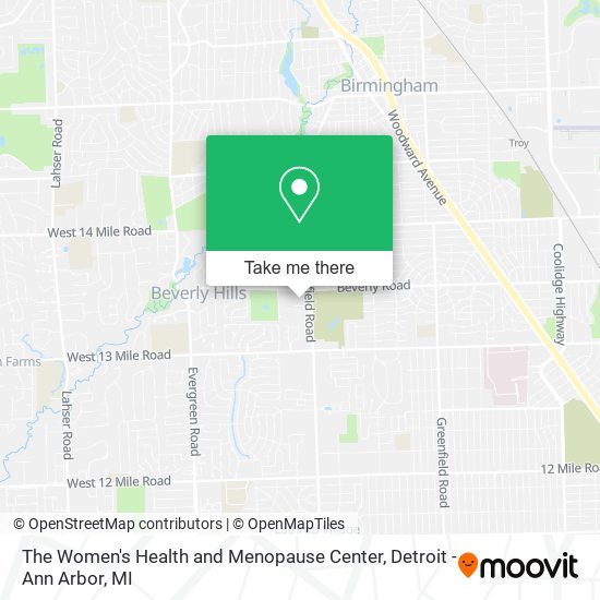 Mapa de The Women's Health and Menopause Center