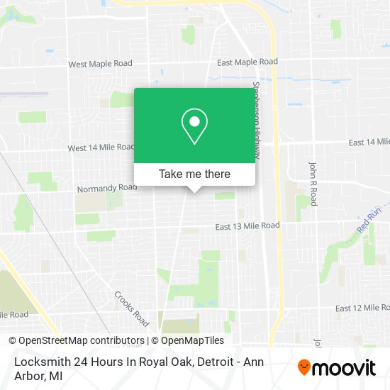 Locksmith 24 Hours In Royal Oak map
