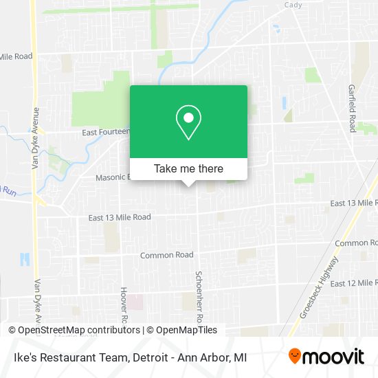 Mapa de Ike's Restaurant Team