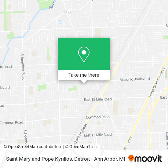 Saint Mary and Pope Kyrillos map